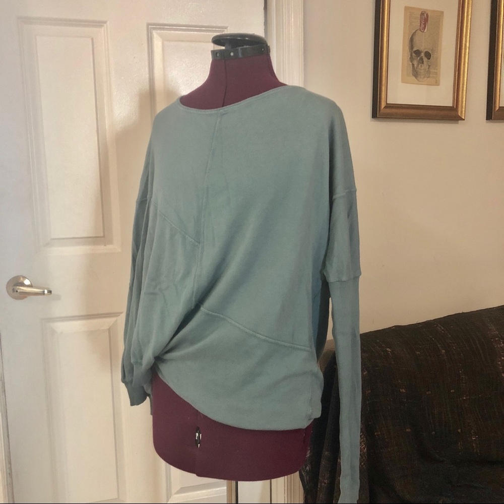 so allure - asymmetric sweatshirt - petroleum